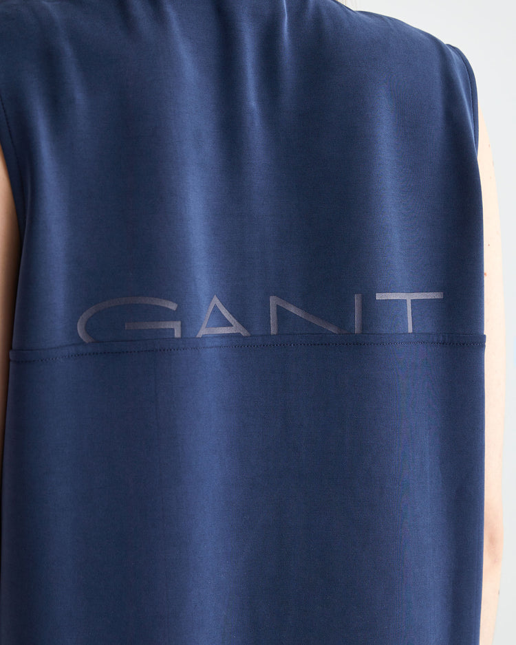 Sukienka damska z nadrukiem z zamkiem bez rękawów regular fit