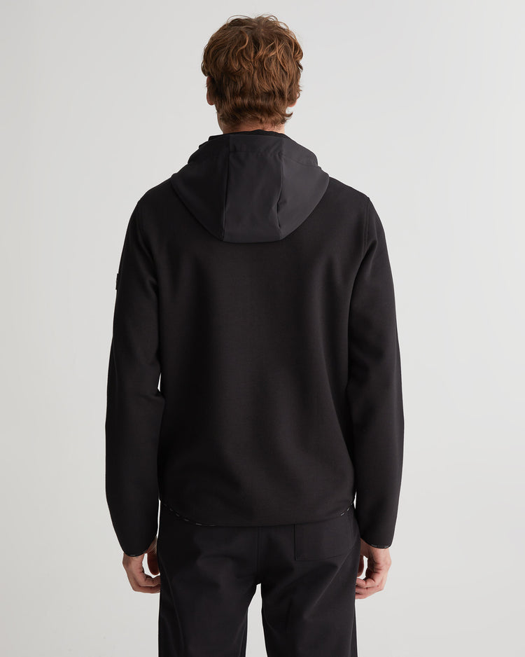 Bluza męska z zamkiem regular fit czarna