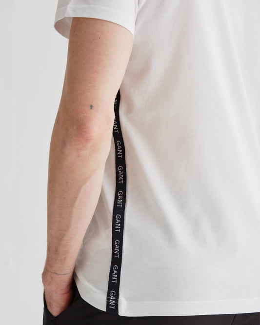 Bawełniany t-shirt męski z nadrukiem okrągły kołnierzyk regular fit