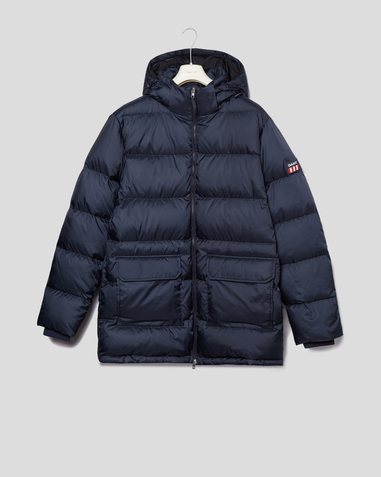 Kurtka męska z nadrukiem regular fit granatowa