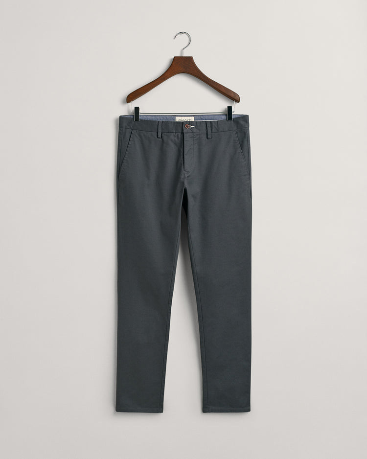 Spodnie męskie slim fit szare