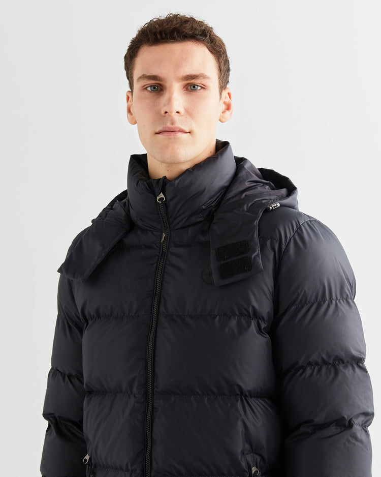 Kurtka męska z kapturem regular fit czarna