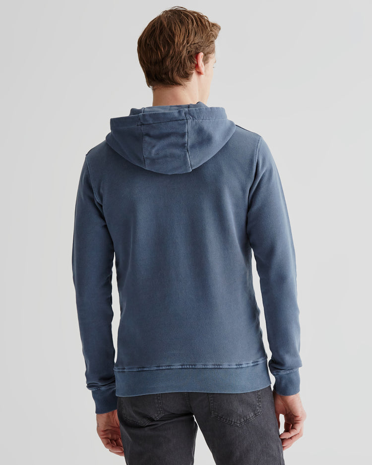 Bawełniana bluza męska z kapturem regular fit granatowa