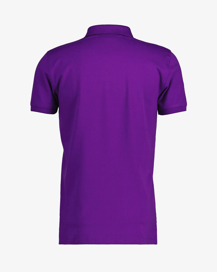 Męski fioletowy slim fit polo