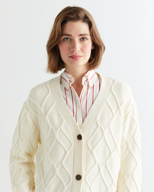 Kardigan z teksturowanej dzianiny