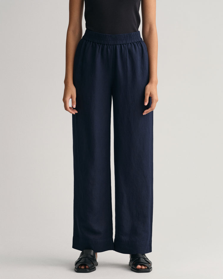 Spodnie damskie relaxed fit granatowe