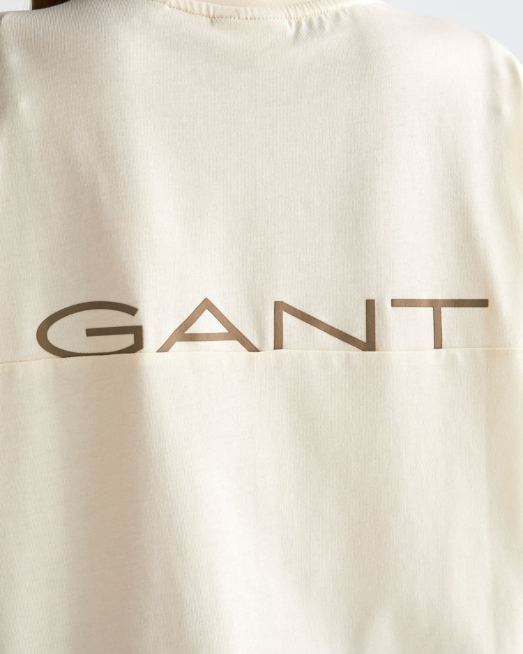 Koszulka z grafiką na plecach z dekoltem C