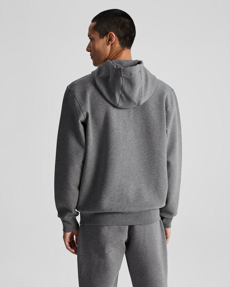 Bluza męska z kapturem regular fit szara