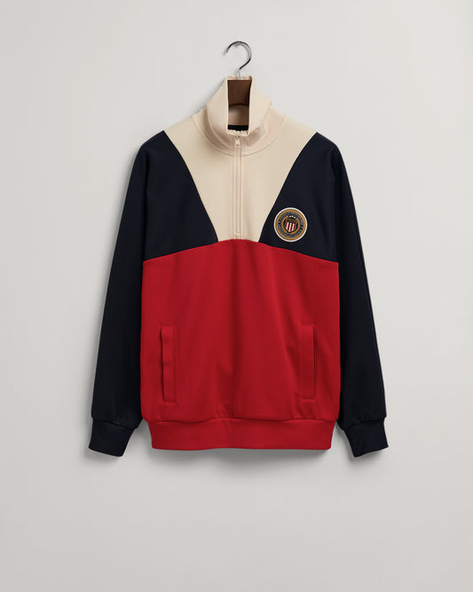 Bluza męska z zamkiem do połowy z długim rękawem relaxed fit