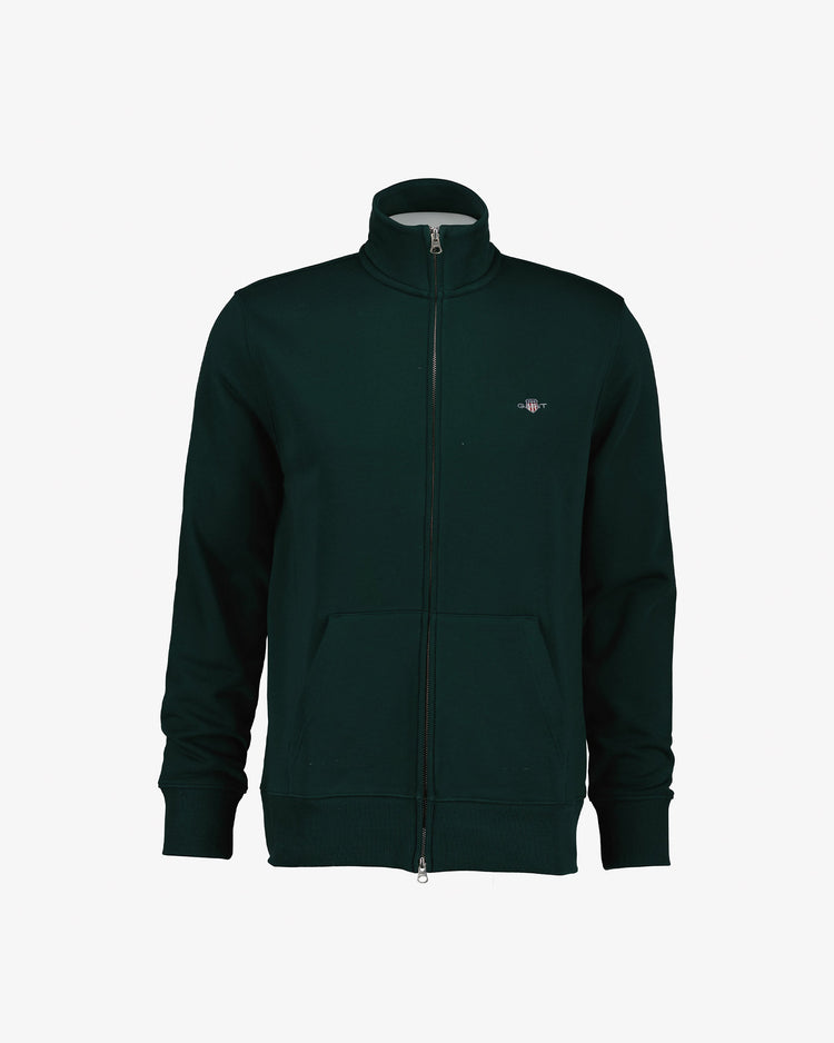 Bluza męska z zamkiem regular fit zielona