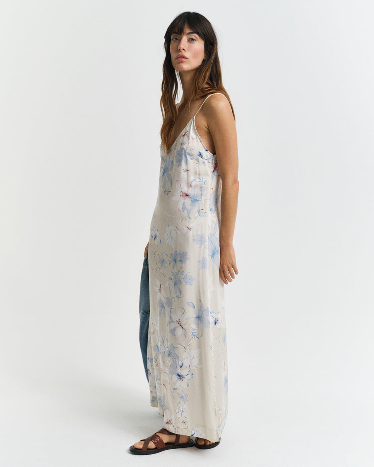 Sukienka damska z dekoltem V bez rękawów regular fit różowa