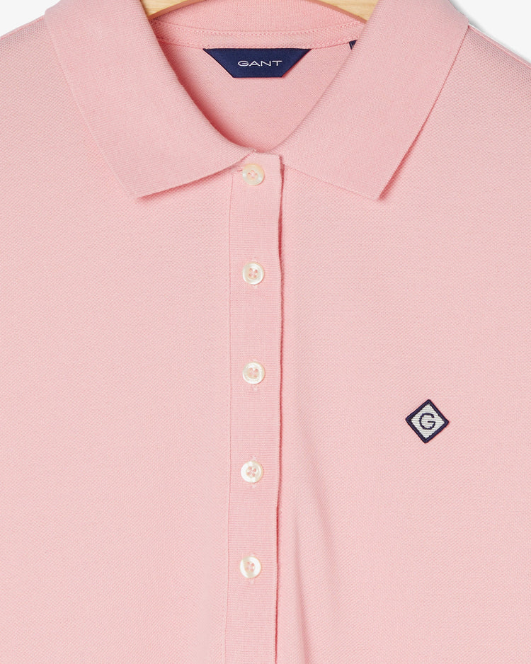 Bawełniana sukienka damska polo z krótkim rękawem relaxed fit