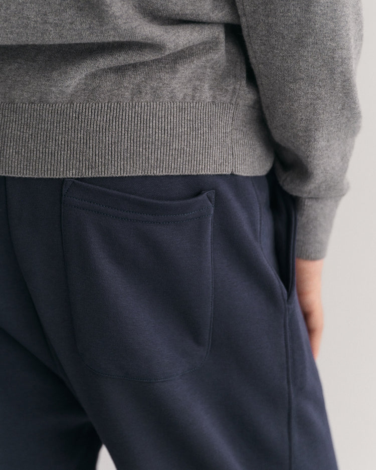 Spodnie dresowe męskie regular fit granatowe