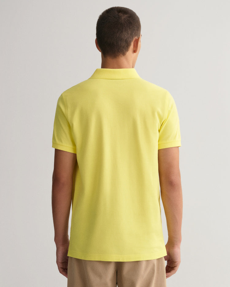 Bawełniane polo męskie z krótkim rękawem i kołnierzykiem polo regular fit