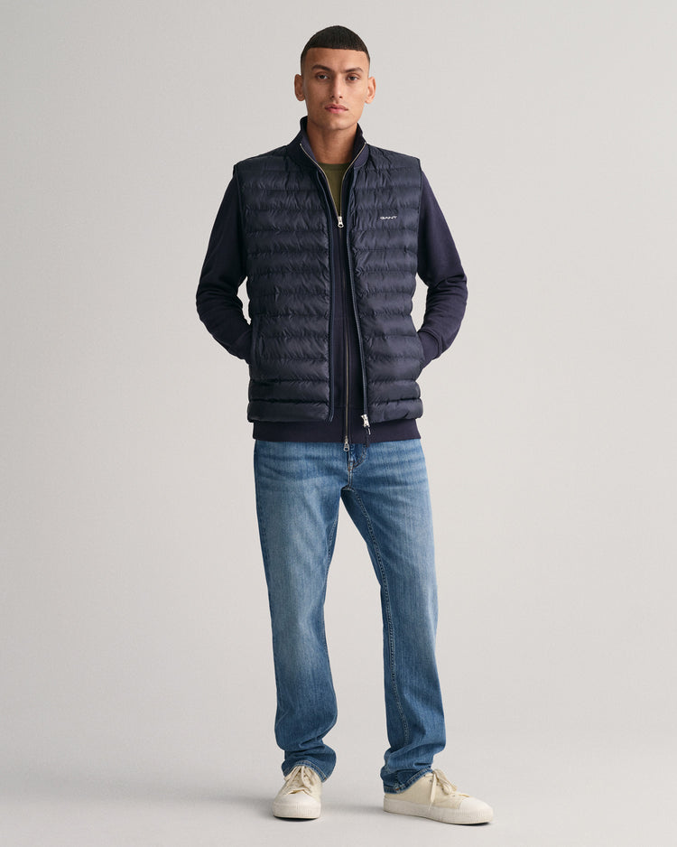 Bezrękawnik męski ze stójką regular fit granatowy