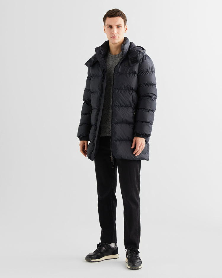 Kurtka męska z kapturem regular fit czarna