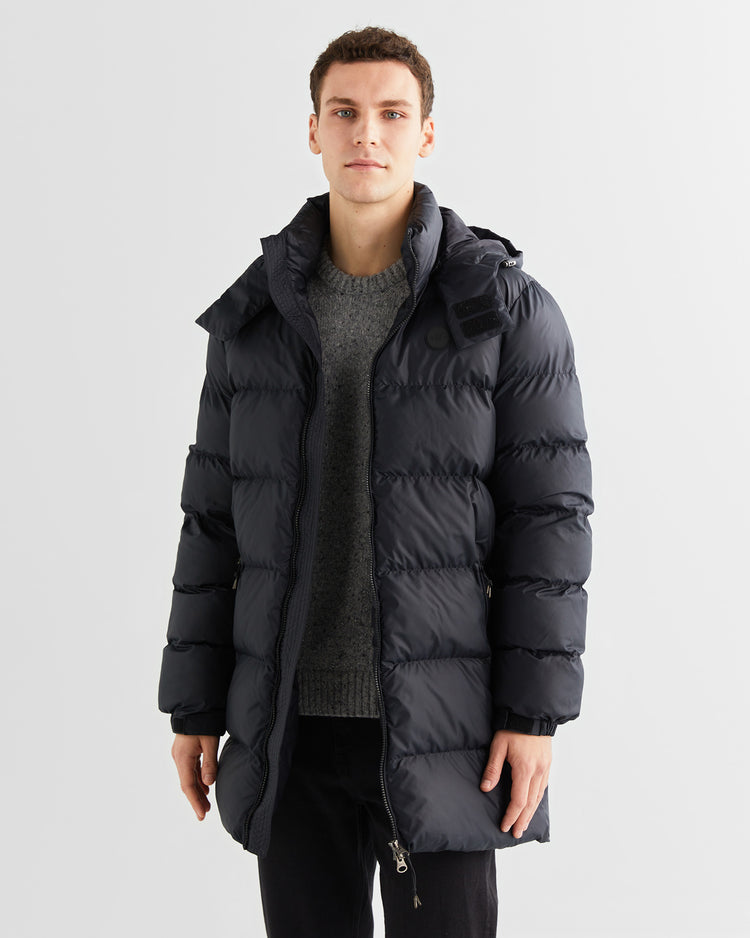 Kurtka męska z kapturem regular fit czarna