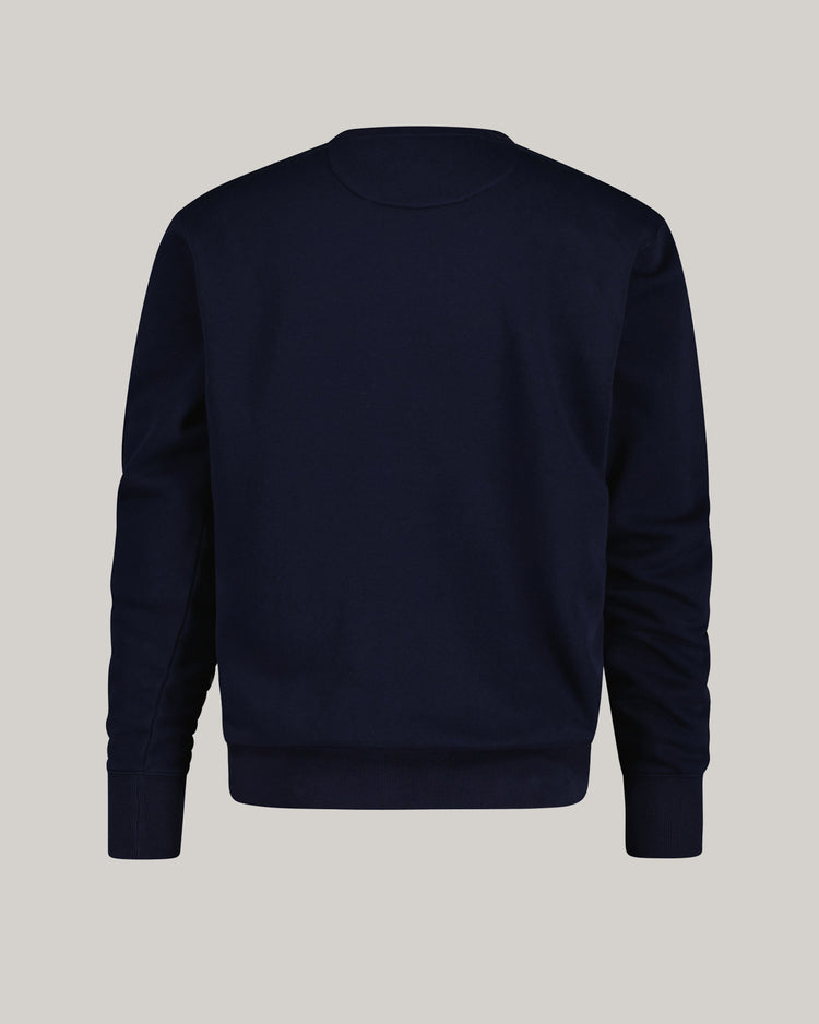 Bluza męska z nadrukiem i okrągłym kołnierzykiem regular fit