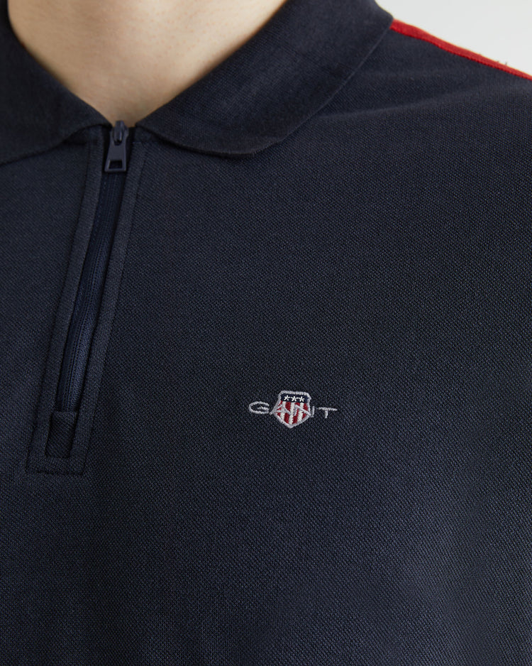 Polo męskie z krótkim rękawem regular fit granatowe