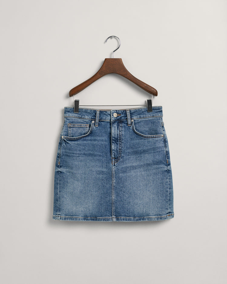 Spódnica damska regular fit niebieska