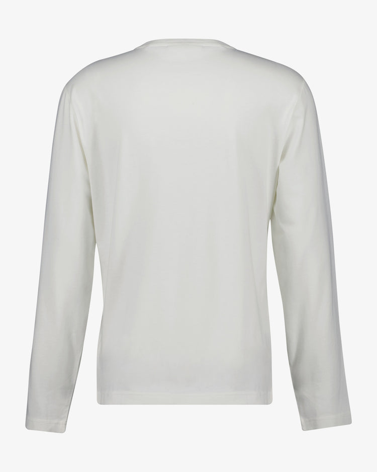 Bawełniana koszulka męska okrągły kołnierzyk regular fit biała