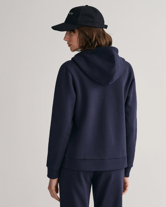 Bluza z kapturem, zamkiem błyskawicznym i nadrukiem tonal