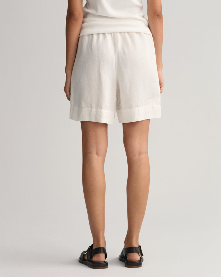 Niezapinane szorty z lnu i wiskozy