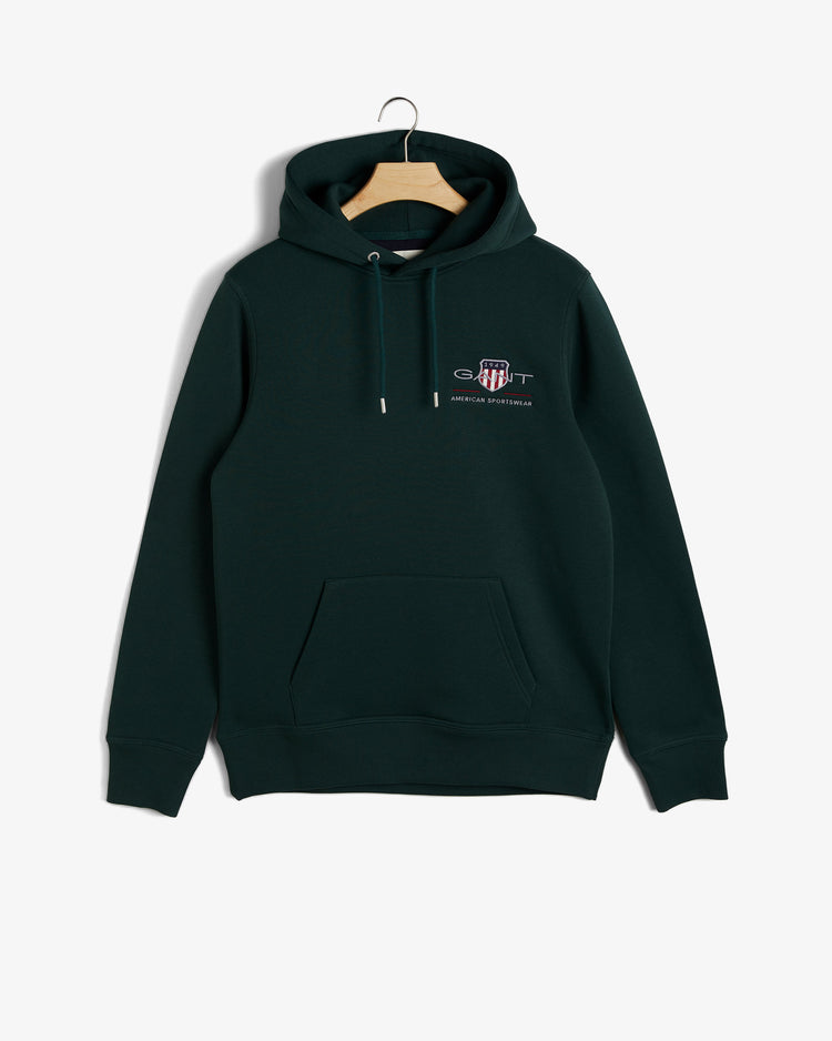 Bluza męska z kapturem z nadrukiem regular fit zielona