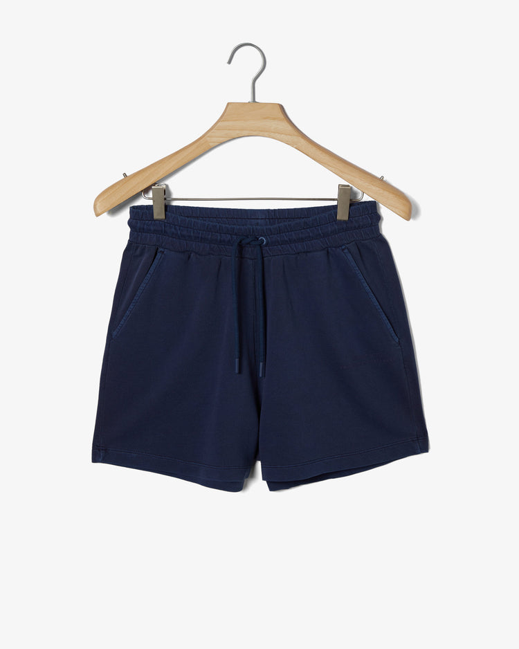 Bawełniane szorty damskie regular fit granatowe