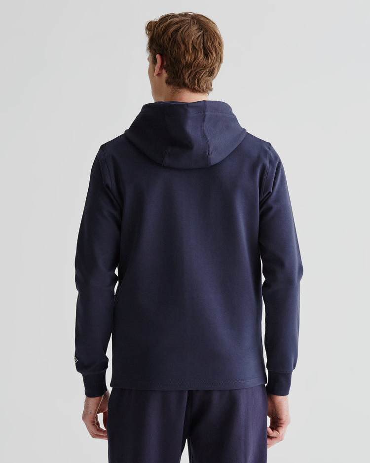 Męska granatowa bluza z kapturem o regularnym kroju