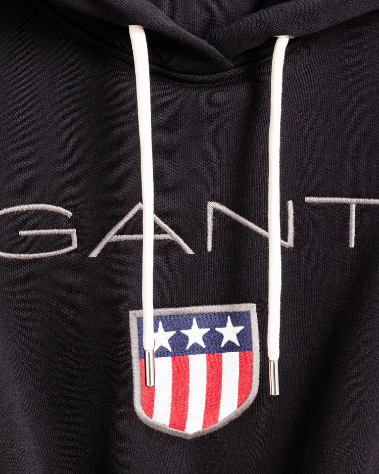 Bluza damska z kapturem regular fit czarna