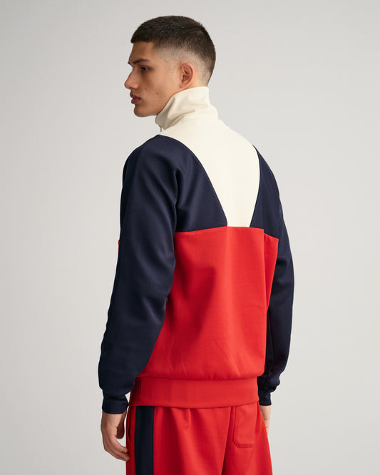 Bluza męska z zamkiem do połowy z długim rękawem relaxed fit