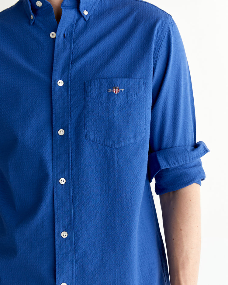 Koszula męska z długim rękawem regular fit granatowa