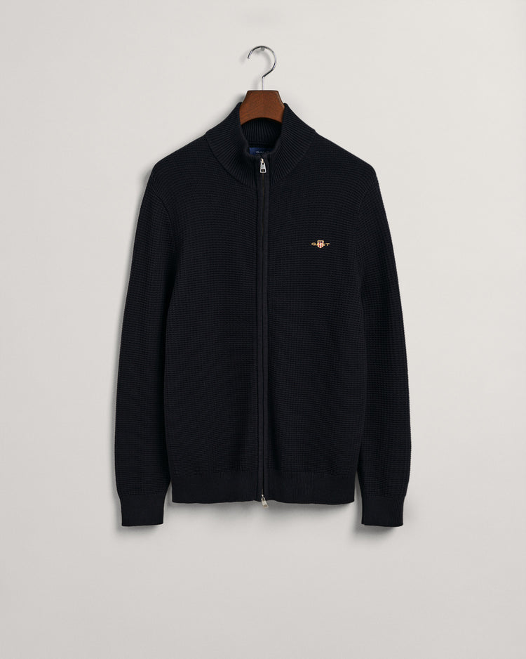 Kardigan z fakturowanej bawełny