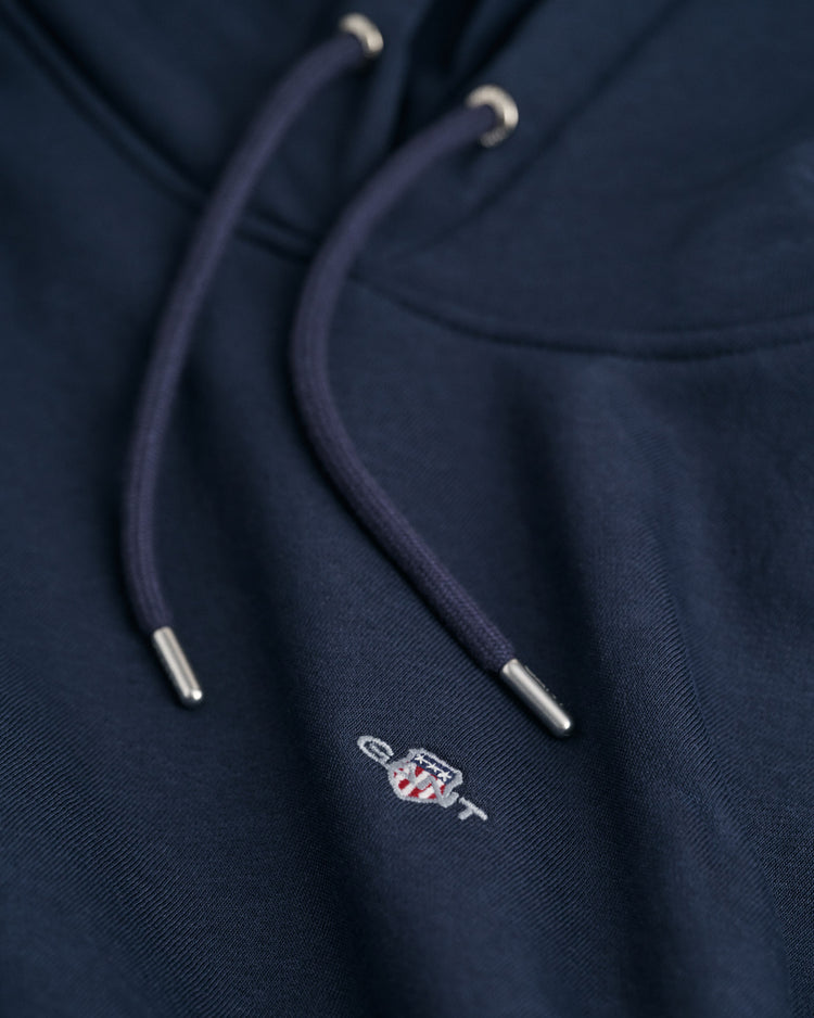 Bluza damska z kapturem relaxed fit granatowa