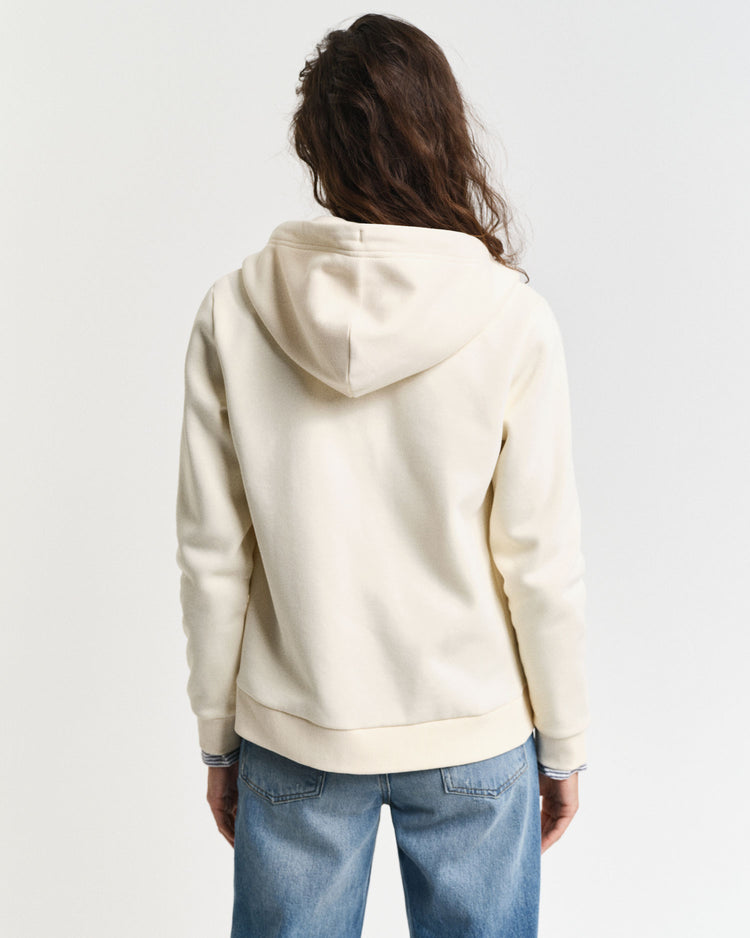 Bluza damska z zamkiem z nadrukiem z długim rękawem regular fit