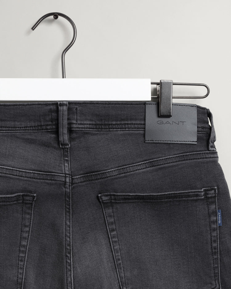 Męskie czarne jeansy Maxen extra slim fit Active-Recover