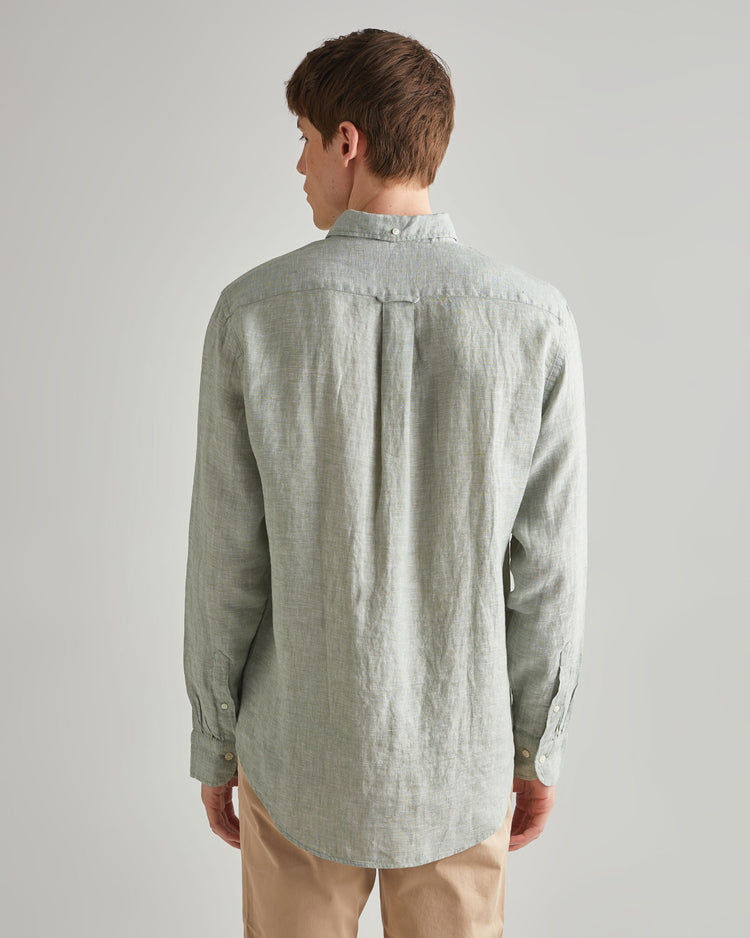 Koszula męska z długim rękawem regular fit zielona