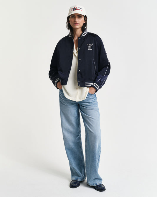 Lekka kurtka damska w stylu retro varsity