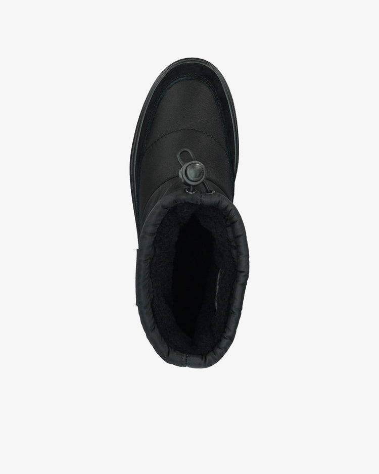 Buty zimowe damskie z nadrukiem czarne