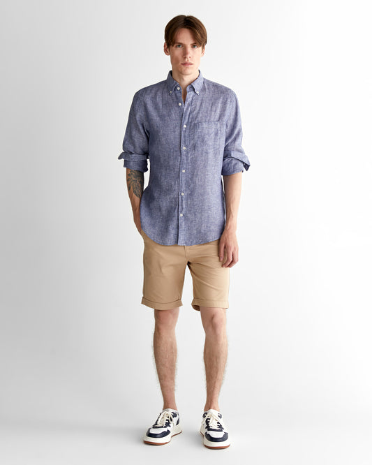 Koszula męska z długim rękawem regular fit niebieska