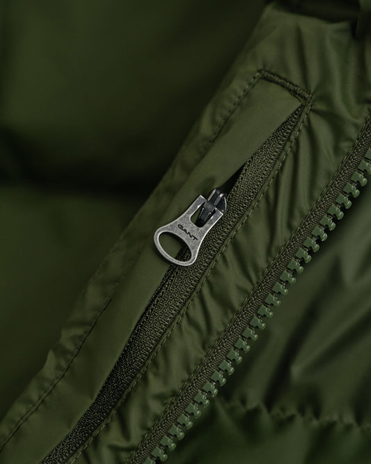 Kurtka męska bez rękawów z zamkiem regular fit zielona