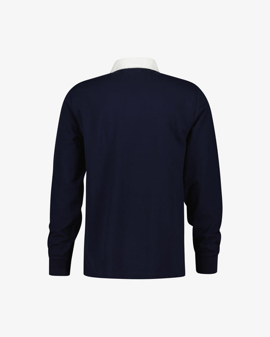 Bluza męska z kołnierzykiem polo z długim rękawem regular fit