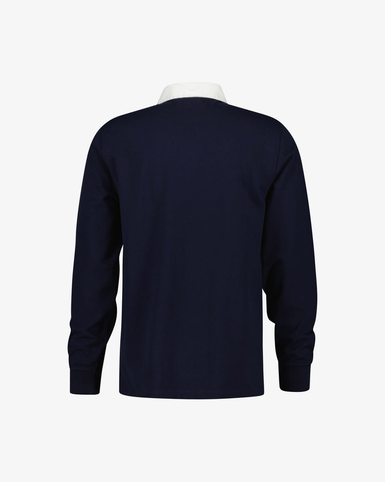 Bluza męska z kołnierzykiem polo z długim rękawem regular fit