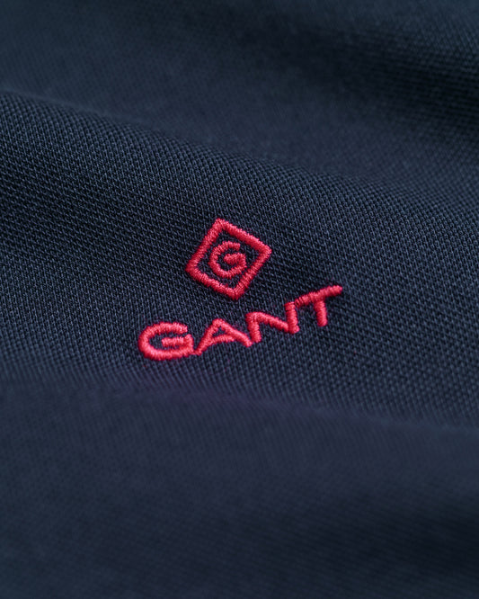 Koszulka Polo z piki z kołnierzykiem w kontrastowym kolorze