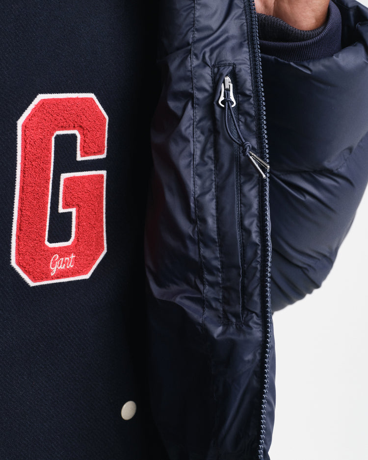 Kurtka męska z kapturem regular fit granatowa