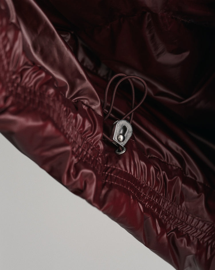 Kurtka męska z kapturem oversize fit bordowa