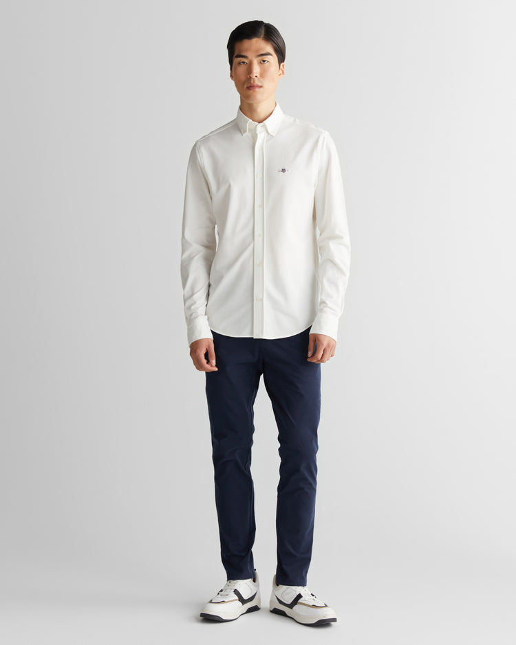 Koszula męska z długim rękawem regular fit kremowa