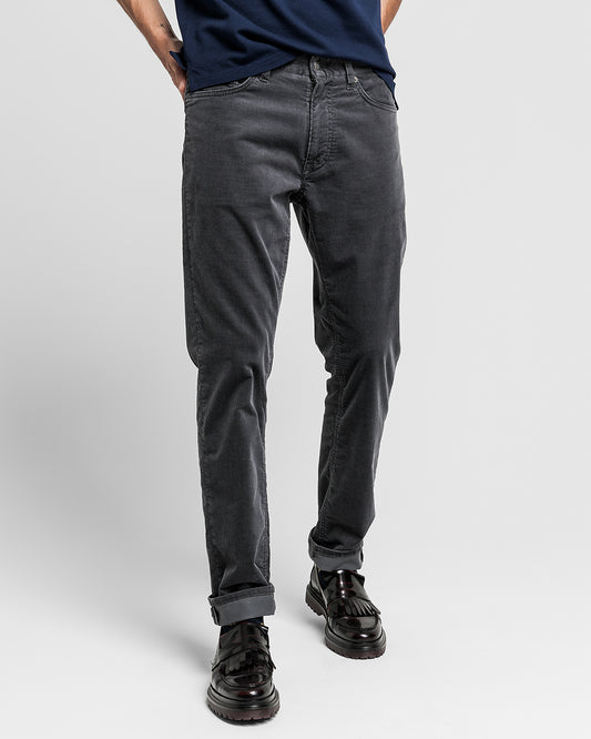 Spodnie męskie slim fit szare