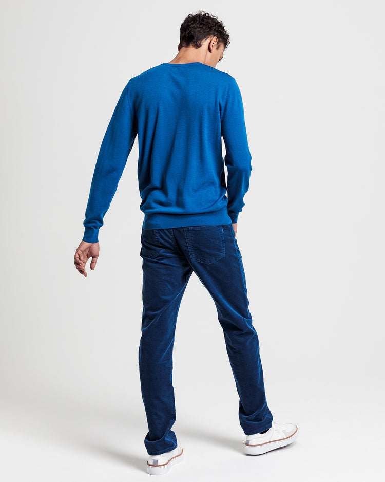 Jeansy męskie sztruksowe slim z 5 kieszeniami